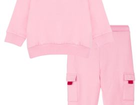 Комплект детский трикотажный для девочек: толстовка, брюки