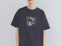 Футболка оверсайз с принтом, Серый