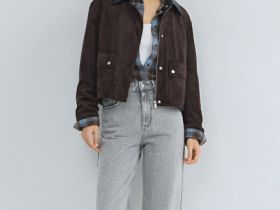 Куртка из искусственной замши, Коричневый