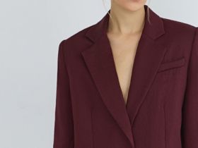 Однобортный жакет, Фиолетовый