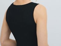 Вязаное платье в рубчик, Черный