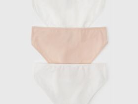 Трусы-слипы для девочек, 3 шт., Бежевый