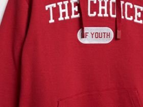 Худи с вышивкой для мальчиков, Красный