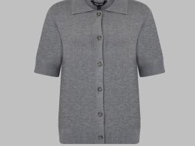 Легкий кардиган прямого кроя с коротким рукавом