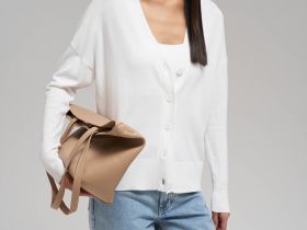 Кардиган свободного кроя с шерстью