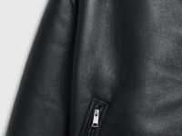 Дублёнка из искусственной кожи с мехом для девочек, Черный