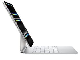 Клавиатура Apple Magic Keyboard with Trackpad для iPad Pro 13 (2024) русская (нейлон с подставкой) (белый) (MWR43)