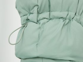 Пуховое пальто с воротником-стойкой