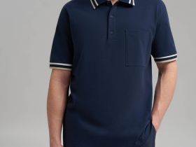 Поло свободного кроя из хлопка пике