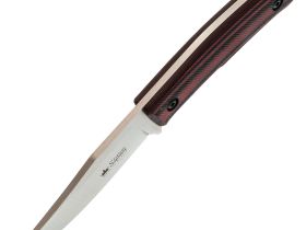 Туристический нож Asket, сталь N690, рукоять G10, черно-красный, Kizlyar Supreme