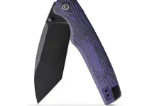 Складной нож Petrified Fish Bat, сталь N690, рукоять Purple Gmascus G10