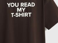 Футболка с принтом, Коричневый