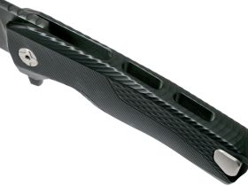 Нож складной LionSteel ROK A BB, сталь Black DLC-Coated Bhler M390, рукоять алюминий, чёрный
