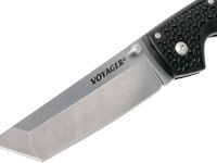 Складной нож Cold Steel Voyager Large Tanto, сталь AUS-10A, тактический нож, рукоять Griv-Ex черный