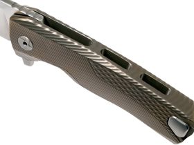 Нож складной LionSteel ROK B, сталь Bhler M390 Satin Finish, рукоять титан, бронзовый цвет