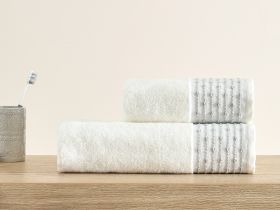 Полотенце махровое Punto, кремовое