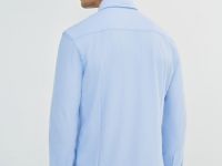 Рубашка из тонкого трикотажа, Голубой