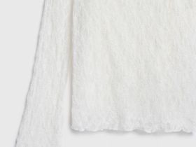 Кружевной лонгслив для девочек, Белый