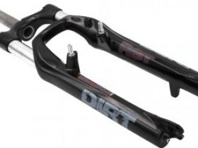 Амортизационная вилка RST Dirt 26" (черный 100 мм эксцентрик 9 мм шток 1 1/8" (28.6 мм) для ободных и дисковых тормозов)