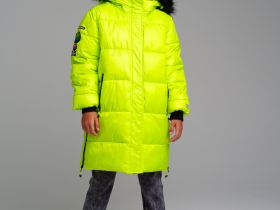 Куртка текстильная с полиуретановым покрытием для девочек