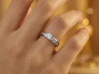 Кольцо из белого золота э4712кц09150600