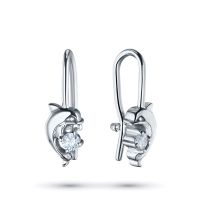 Серьги из серебра с бриллиантами э0601сг06210503