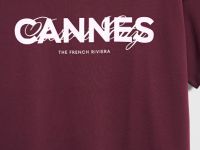 Футболка оверсайз с принтом, Фиолетовый