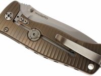 Нож складной LionSteel SR2 B (BRONZE) Mini, сталь Uddeholm Sleipner® Satin, рукоять титан по технологии Solid®, бронзовый