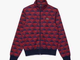 Жаккардовая толстовка Lacoste унисекс на молнии