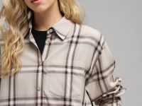 Рубашка прямого кроя в клетку