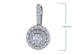 Серьги из белого золота с бриллиантами э0901сг02185000
