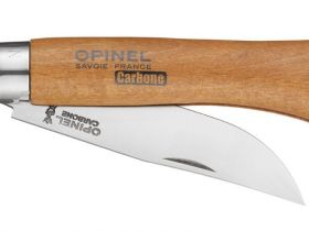 Нож Opinel №10 Carbon, углеродистая сталь, традиционный складной нож, рукоять бук