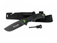 Нож для выживания с огнивом и точилкой Ganzo G8012, черный