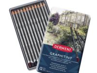 Набор карандашей акваграфитных Derwent "Graphitint" 12 шт в металле