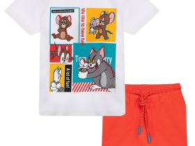 Комплект детский трикотажный для мальчиков: фуфайка (футболка), шорты