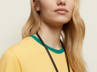 Футболка из хлопка с контрастной окантовкой