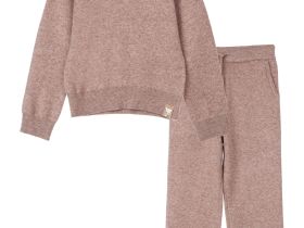 Комплект трикотажный для девочек: джемпер, брюки