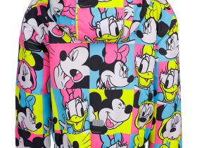 Ветровка  на флисе из мембранной ткани с принтом Disney для девочки
