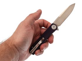 Складной нож Dr.Tech W3896GP, сталь D2, рукоять G10, фиолетовый