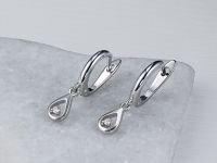 Серьги из серебра с бриллиантами э0601сг10174700