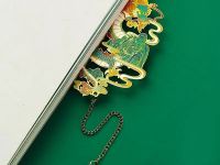 Закладка для книг с подвеской "Дракон счастья Инь и Ян" (металл)