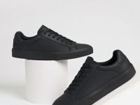 Кеды из микрофибры, Черный