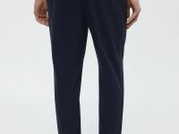 Брюки из хлопка полуприлегающего силуэта