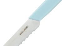 Нож кухонный для стейка Okroshka Salad 12 см, сталь 5cr15mov, рукоять пластик, голубой