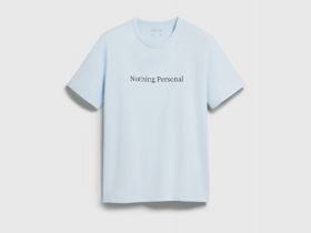 Футболка с принтом, Голубой