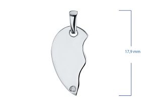 Подвеска из серебра с бриллиантом э0601пд04202296