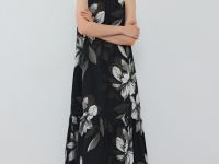 Платье А-силуэта с объёмным бантом, Черный