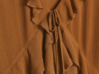 Платье с воланами и завязками, Оранжевый