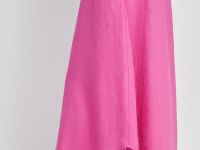 Платье миди льняное с округлым вырезом