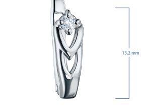 Серьги из белого золота с бриллиантами э0901сг06210502